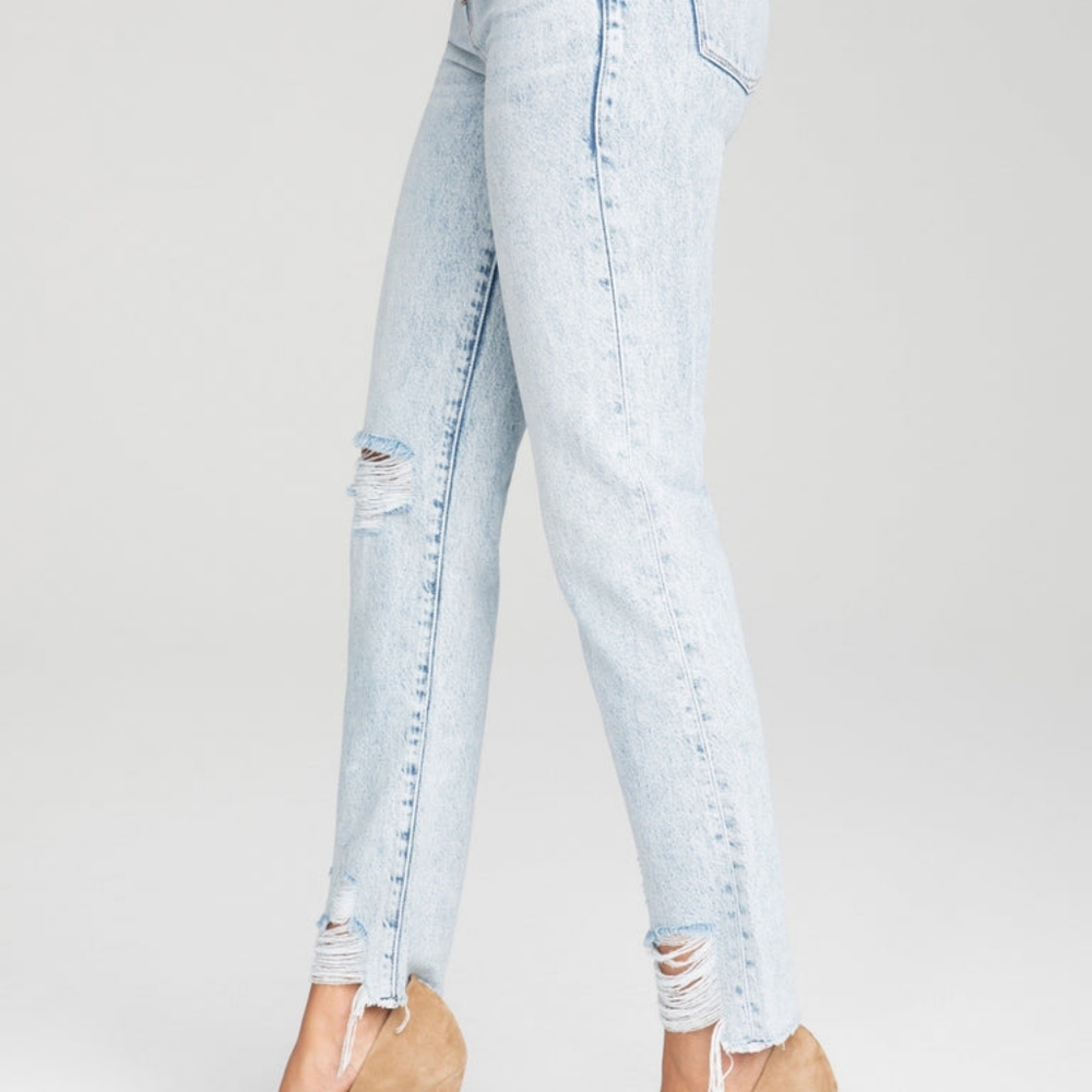 Good American Good Classic Distressed Denim